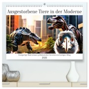 Cover-Bild zum Titel 'Ausgestorbene Tiere in der Moderne (hochwertiger Premium Wandkalender 2026 DIN A2 quer), Kunstdruck in Hochglanz' von 'Peter Kraaibeek'