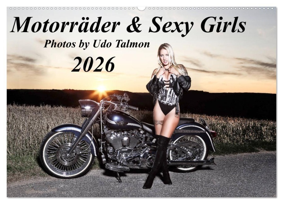 Motorräder & Sexy Girls (Wandkalender 2026 DIN A2 quer), CALVENDO Monatskalender - Udo Talmon