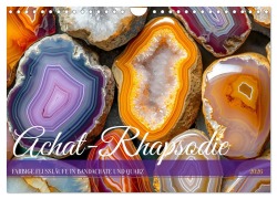 Cover-Bild zum Titel 'Achat-Rhapsodie - Farbige Flussläufe in Bandachaten und Quarz (Wandkalender 2026 DIN A4 quer), CALVENDO Monatskalender' von 'Anja Frost'
