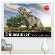 Cover-Bild zum Titel 'Dinosaurier. Urzeitliche Giganten (hochwertiger Premium Wandkalender 2026 DIN A2 quer), Kunstdruck in Hochglanz' von 'Elisabeth Stanzer'