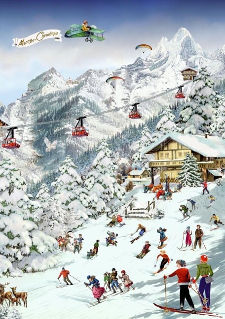 Puzzle - Auf der Skipiste - 1000 Teile - 