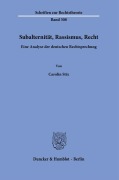 Subalternität, Rassismus, Recht. - Carolin Stix