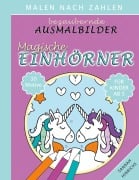 Cover-Bild zum Titel 'Bezaubernde Ausmalbilder Malen nach Zahlen - Magische Einhörner' von 'Sannah Hinrichs'