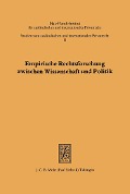 Cover-Bild zum Titel 'Empirische Rechtsforschung zwischen Wissenschaft und Politik' von ''