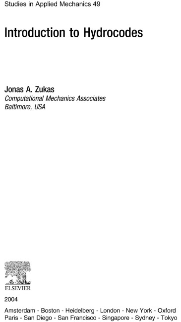 Introduction to Hydrocodes - Jonas Zukas
