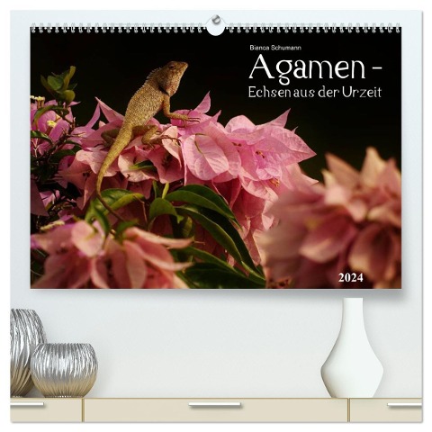 Agamen - Echsen aus der Urzeit (hochwertiger Premium Wandkalender 2024 DIN A2 quer), Kunstdruck in Hochglanz - Bianca Schumann