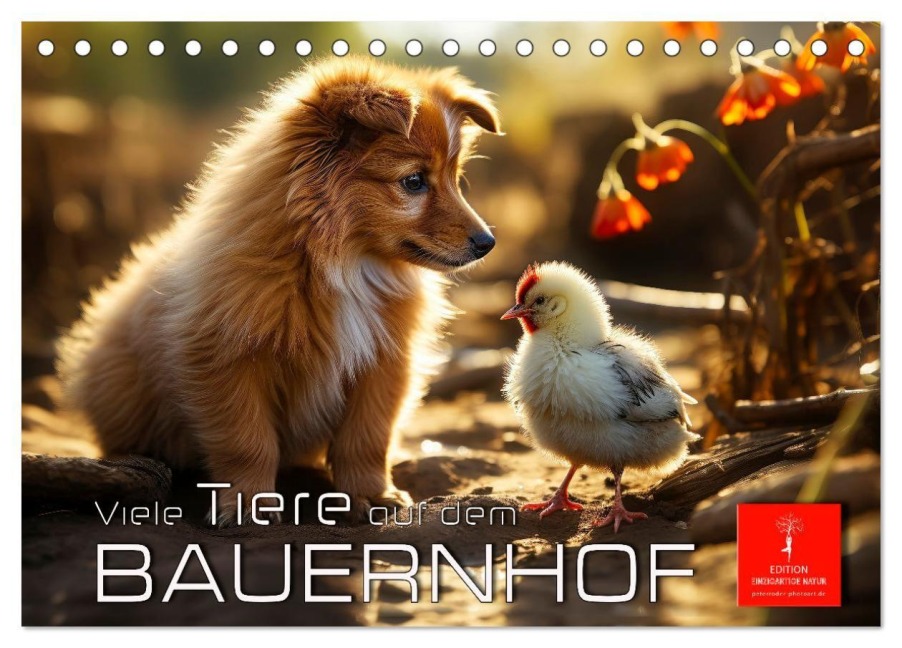 Viele Tiere auf dem Bauernhof (Tischkalender 2027 DIN A5 quer), CALVENDO Monatskalender - Peter Roder