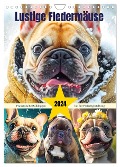 Lustige Fledermäuse. Französische Bulldoggen bei der Freizeitgestaltung (Wandkalender 2024 DIN A4 hoch), CALVENDO Monatskalender - Rose Hurley