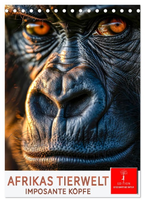 Afrikas Tierwelt - imposante Köpfe (Tischkalender 2026 DIN A5 hoch), CALVENDO Monatskalender - Peter Roder