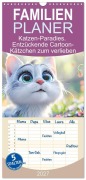 Cover-Bild zum Titel 'Familienplaner 2027 - Katzen-Paradies. Entzückende Cartoon-Kätzchen zum verlieben mit 5 Spalten (Wandkalender, 21 x 45 cm) CALVENDO' von 'Rose Hurley'