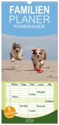Cover-Bild zum Titel 'Familienplaner 2026 - POWERHUNDE 2026 mit 5 Spalten (Wandkalender, 21 x 45 cm) CALVENDO' von 'Annett Mirsberger'
