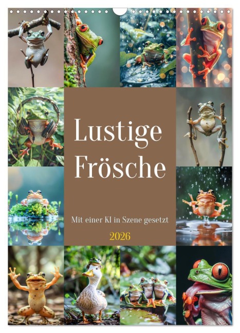 Lustige Frösche (Wandkalender 2026 DIN A3 hoch), CALVENDO Monatskalender - Steffen Gierok-Latniak