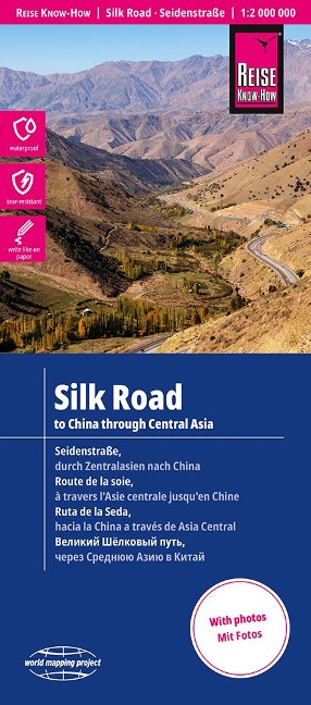 Reise Know-How Landkarte Seidenstraße / Silk Road (1:2 000 000): Durch Zentralasien nach China / To China through Central Asia - 