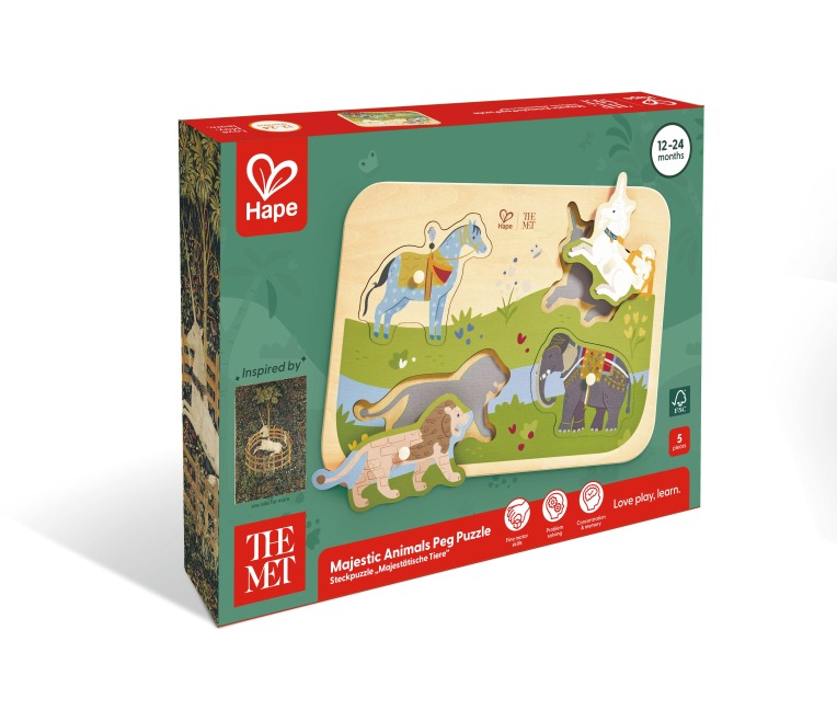 The Met: Steckpuzzle "Majestätische Tiere" - 4 Teile - 