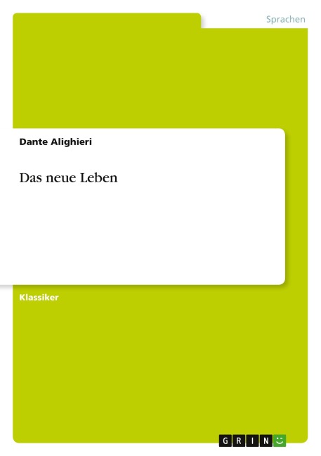 Das neue Leben - Dante Alighieri