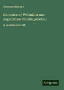 Cover-Bild zum Titel 'Die mehreren Wehmüller und ungarischen Nationalgesichter' von 'Clemens Brentano'