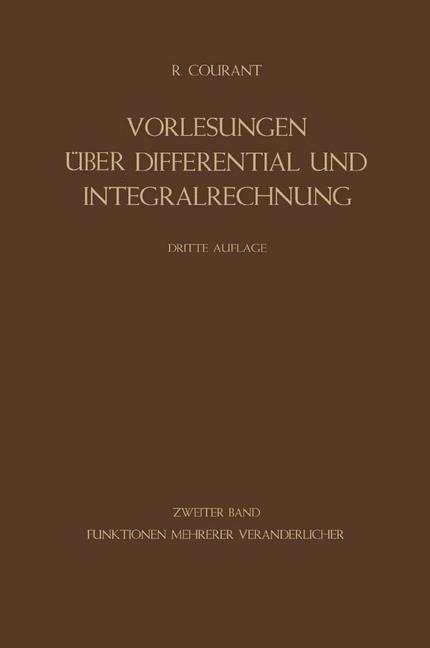 Funktionen Mehrerer Veränderlicher - Richard Courant
