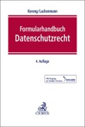 Cover-Bild zum Titel 'Formularhandbuch Datenschutzrecht' von ''