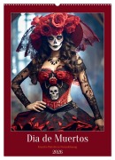 Cover-Bild zum Titel 'Dia de Muertos Kreative Porträts in Festanlehnung (Wandkalender 2026 DIN A2 hoch), CALVENDO Monatskalender' von 'Anja Frost'