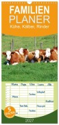 Cover-Bild zum Titel 'Familienplaner 2027 - Kühe, Kälber, Rinder mit 5 Spalten (Wandkalender, 21 x 45 cm) CALVENDO' von 'Jean-Louis Glineur'