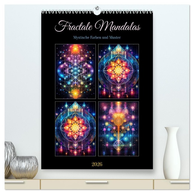 Fractale Mandalas (hochwertiger Premium Wandkalender 2026 DIN A2 hoch), Kunstdruck in Hochglanz - Steffen Gierok-Latnaik