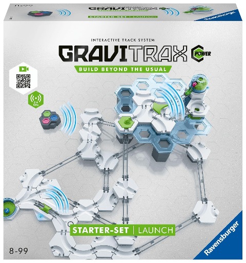 Ravensburger GraviTrax Power Starter-Set Launch - Erweiterbare Kugelbahn für Kinder, Interaktive Murmelbahn, Lernspielzeug und Konstruktionsspielzeug ab 8 Jahren - 