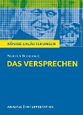 Cover-Bild zum Titel 'Das Versprechen von Friedrich Dürrenmatt. Textanalyse und Interpretation mit ausführlicher Inhaltsangabe und Abituraufgaben mit Lösungen.' von 'Friedrich Dürrenmatt'