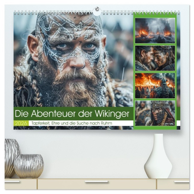 Die Abenteuer der Wikinger (hochwertiger Premium Wandkalender 2026 DIN A2 quer), Kunstdruck in Hochglanz - Stzeffen Gierok-Latniak
