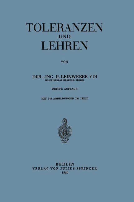 Toleranzen und Lehren - P. Leinweber