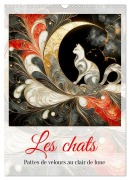 Cover-Bild zum Titel 'Les chats - Pattes de velours au clair de lune (Calendrier mural 2026 DIN A3 horizontal), CALVENDO calendrier mensuel' von 'Dusanka Djeric'