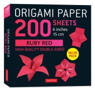 Cover-Bild zum Titel 'Origami Paper 200 Sheets Ruby Red 6 (15 CM)' von ''