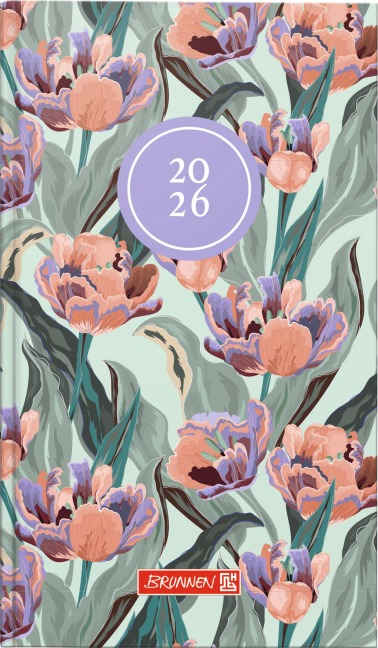BRUNNEN 1075615026 | Taschenkalender Mod. 756 2026 "Botanical" | A6, Papier - 