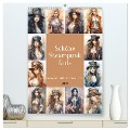 Schöne Steampunk Girls. Retro-Ästhetik im Aquarell-Stil (hochwertiger Premium Wandkalender 2025 DIN A2 hoch), Kunstdruck in Hochglanz - Rose Hurley