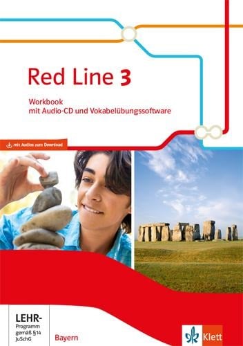 Red Line 3. Workbook mit Audios zum Download und Vokabelübungssoftware Klasse 7. Ausgabe Bayern - 