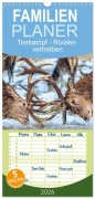 Familienplaner 2026 - Tierkampf - Rivalen vertreiben mit 5 Spalten (Wandkalender, 21 x 45 cm) CALVENDO - Peter Roder