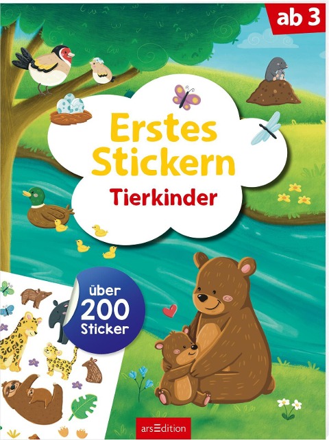 Erstes Stickern - Tierkinder - 