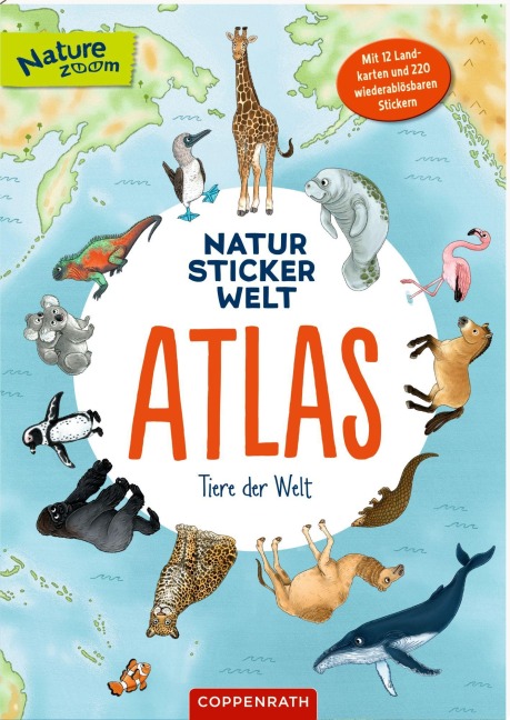 Natur-Stickerwelt - Atlas - Tiere der Welt - 