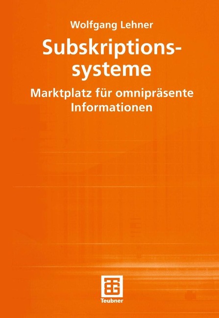 Subskriptionssysteme - Wolfgang Lehner