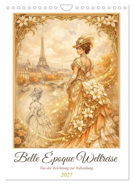 Belle Époque Weltreise (Wandkalender 2027 DIN A4 hoch), CALVENDO Monatskalender - Liam Blue