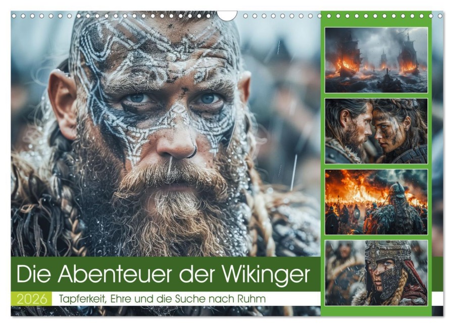 Die Abenteuer der Wikinger (Wandkalender 2026 DIN A3 quer), CALVENDO Monatskalender - Stzeffen Gierok-Latniak