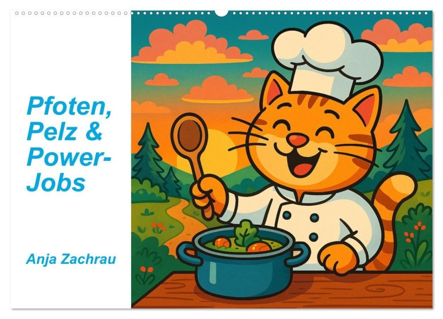 Pfoten, Pelz & Power-Jobs (Wandkalender 2026 DIN A2 quer), CALVENDO Monatskalender - Anja Zachrau