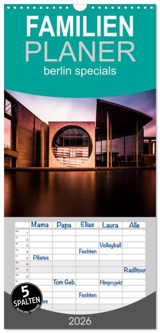 Familienplaner 2026 - berlin specials mit 5 Spalten (Wandkalender, 21 x 45 cm) CALVENDO - Stefan Björn Buder