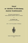 Cover-Bild zum Titel 'Entwurf zur einheitlichen Werthbestimmung chemischer Desinfektionsmittel' von 'Theodor Paul'
