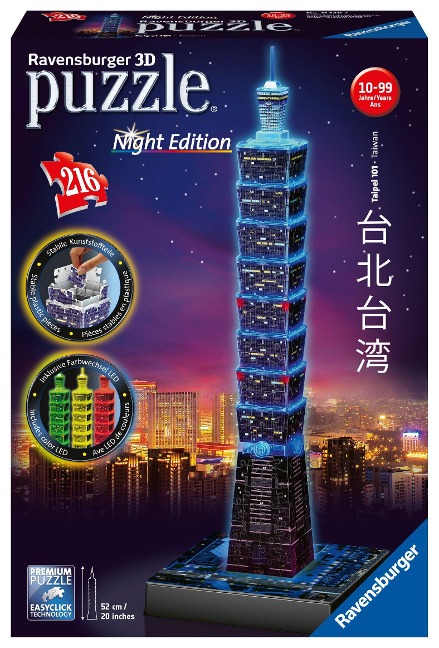Taipei 101 bei Nacht 3D Puzzle 216 Teile - 