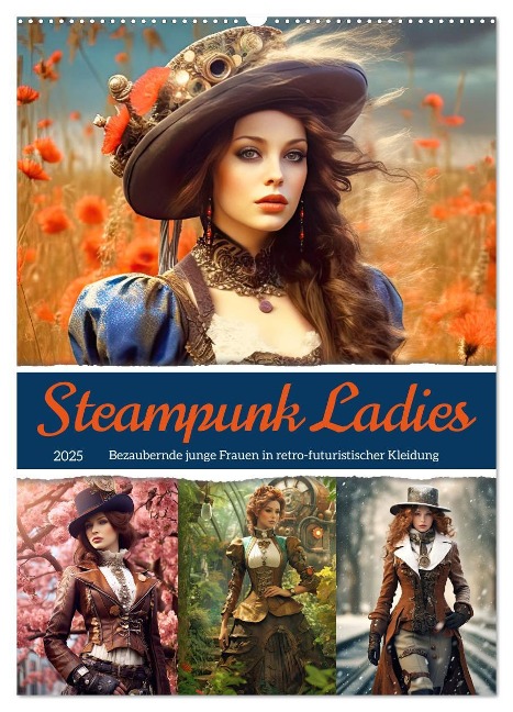 Steampunk Ladies (Wandkalender 2025 DIN A2 hoch), CALVENDO Monatskalender - Sabine Löwer