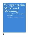 Cover-Bild zum Titel 'Wittgenstein, Mind and Meaning' von 'Meredith Williams'