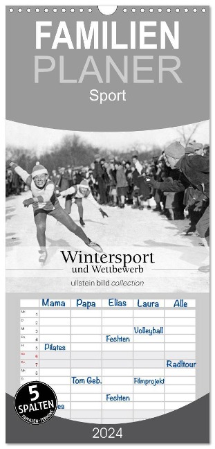 Familienplaner 2025 - Wintersport und Wettbewerb mit 5 Spalten (Wandkalender, 21 x 45 cm) CALVENDO - Ullstein Bild Axel Springer Syndication Gmbh