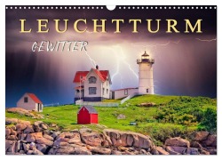 Leuchtturm Gewitter (Wandkalender 2025 DIN A3 quer), CALVENDO Monatskalender - Peter Roder