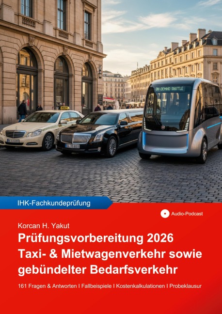 Prüfungsvorbereitung 2026 für Taxi- & Mietwagenverkehr sowie gebündelter Bedarfsverkehr - Korcan H. Yakut