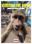 Cover-Bild zum Titel 'Verstohlene Affen - Lustige Diebestour für die ganze Familie (Wandkalender 2026 DIN A2 hoch), CALVENDO Monatskalender' von 'Mb Fotografie'